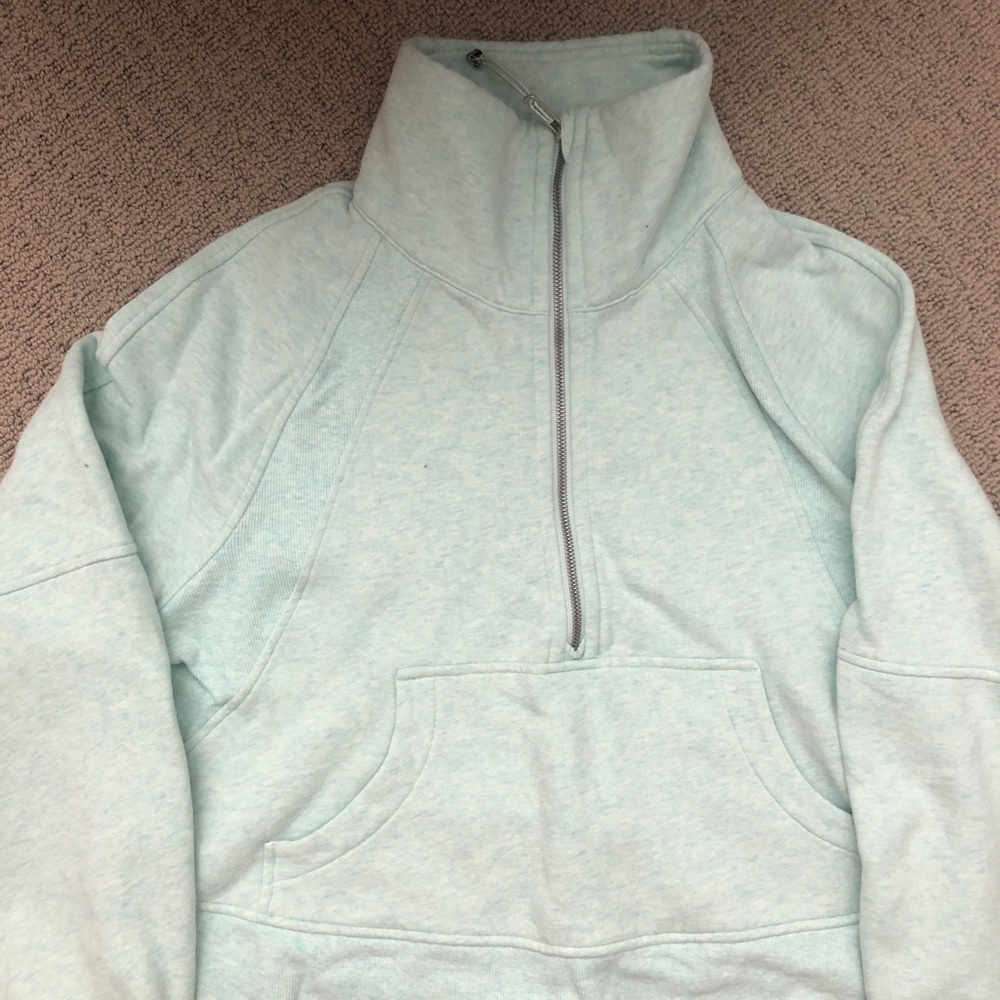Cropped quarter zip pull over